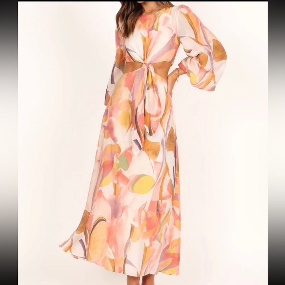 EUC! Petal & Pup Laquin Long Sleeve Maxi Dress
